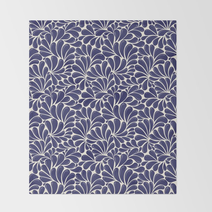 Mexican Talavera Organic Shapes by Akbaly Throw Blanket Gallery Image 2