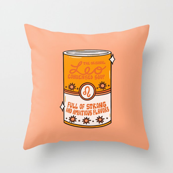 Leo Soup Throw Pillow Gallery Image 6