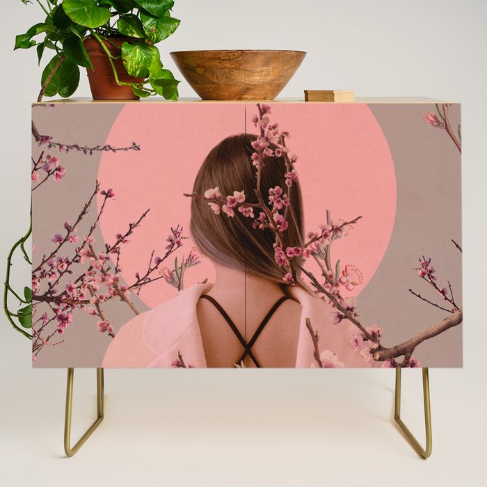 Peach Blossoms of Veria Credenza Gallery Image 1