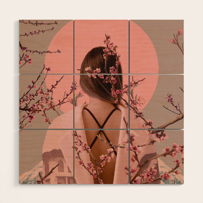 Peach Blossoms of Veria Wood Wall Art Gallery Image 1