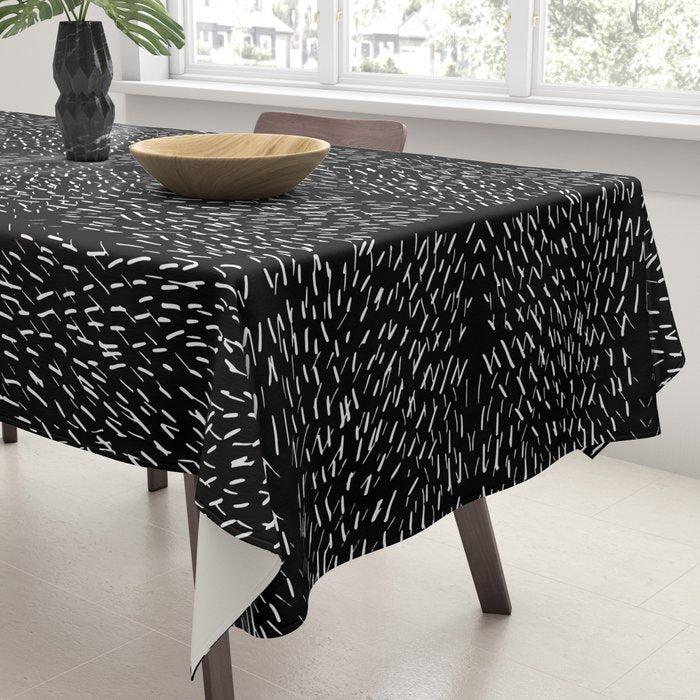 Celestial Stars Art, Black and White, Boho Wall Art Tablecloth Gallery Image 3