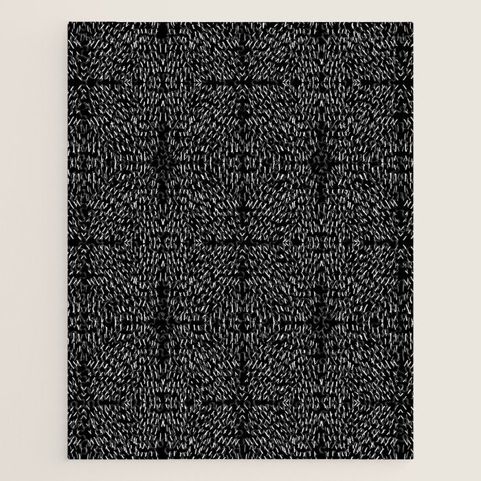 Celestial Stars Art, Black and White, Boho Wall Art Jigsaw Puzzle Gallery Image 1