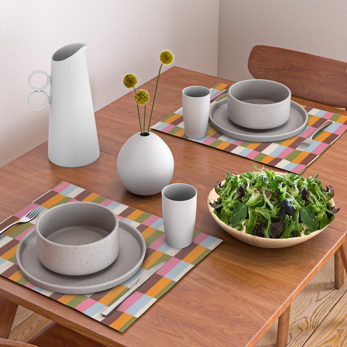 Color Block Stripes Placemat Gallery Image 2