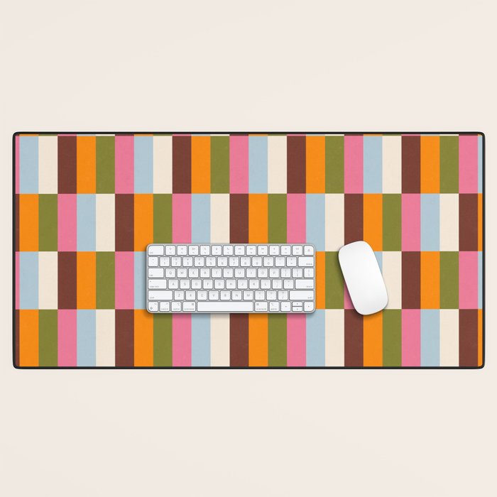 Color Block Stripes Desk Mat Gallery Image 1