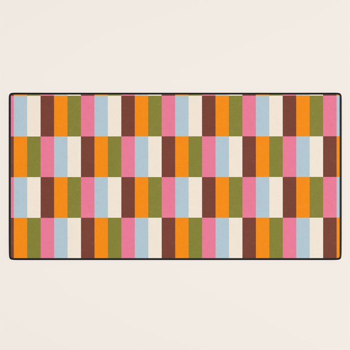Color Block Stripes Desk Mat Gallery Image 3