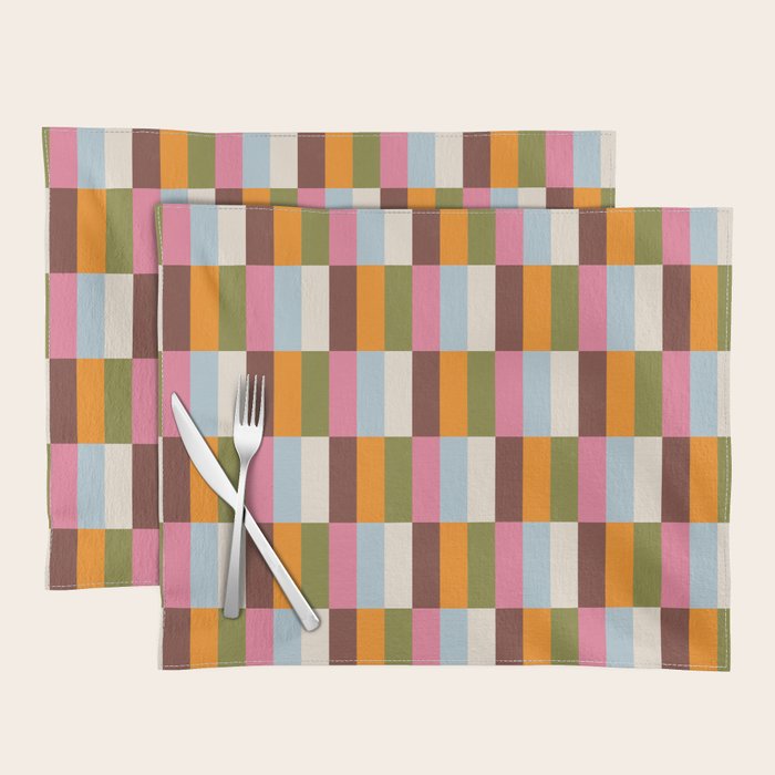 Color Block Stripes Placemat Gallery Image 1