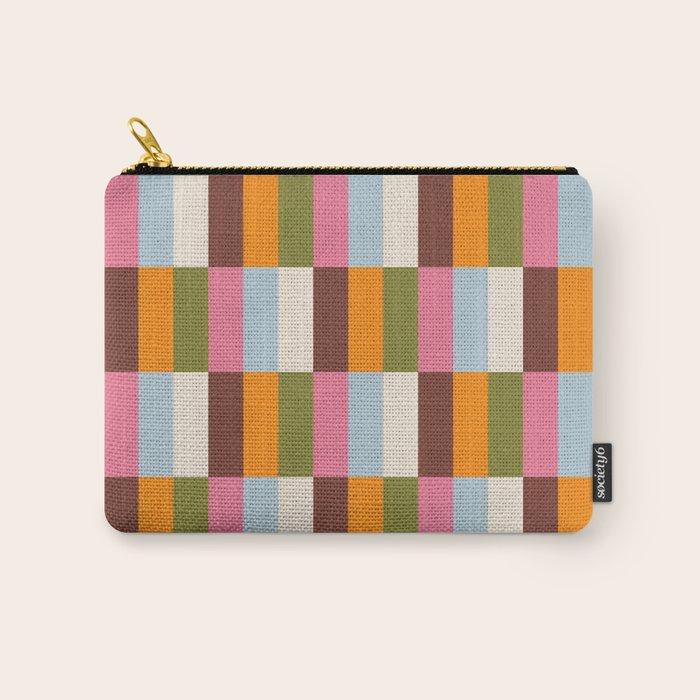 Color Block Stripes Carry All Pouch Gallery Image 1