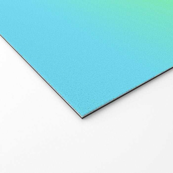 Space Ship Vibrant Blue-Green Colors Minimalist Modern Abstract Illustration  Welcome Mat Gallery Image 2