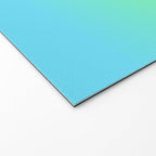 Space Ship Vibrant Blue-Green Colors Minimalist Modern Abstract Illustration  Welcome Mat Gallery Image 2