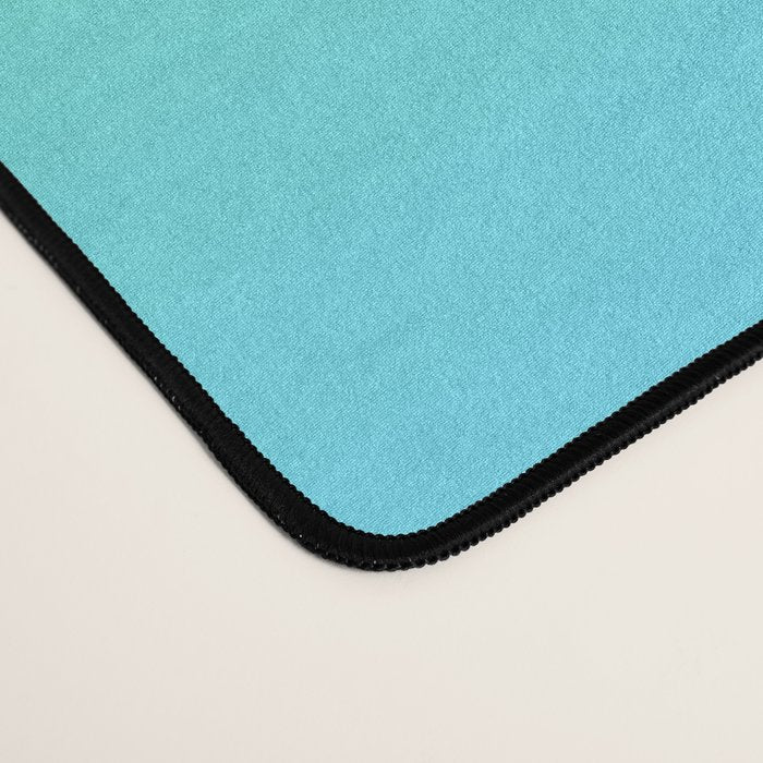 Space Ship Vibrant Blue-Green Colors Minimalist Modern Abstract Illustration  Desk Mat Gallery Image 4