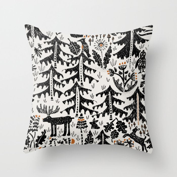 Black Forest light Throw Pillow Gallery Image 1