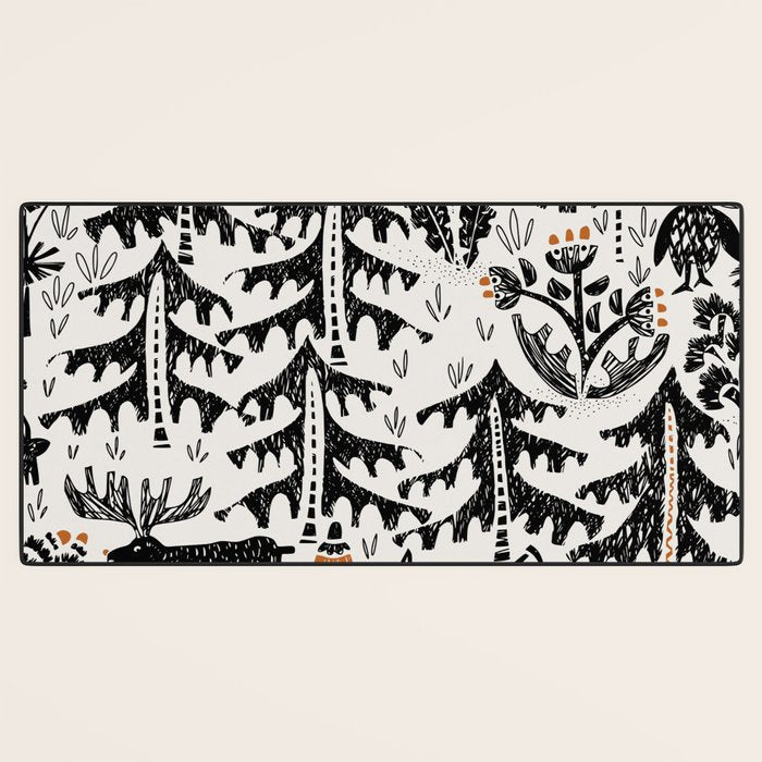 Black Forest light Desk Mat Gallery Image 3