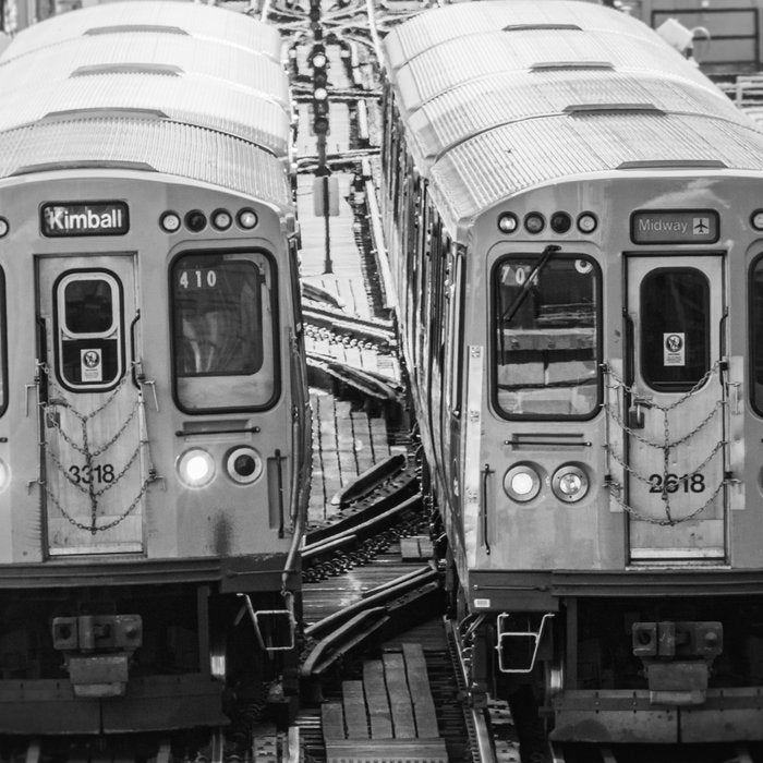 Black and White Chicago Train El Train above Wabash Ave the Loop Windy City Coffee Mug Gallery Image 2