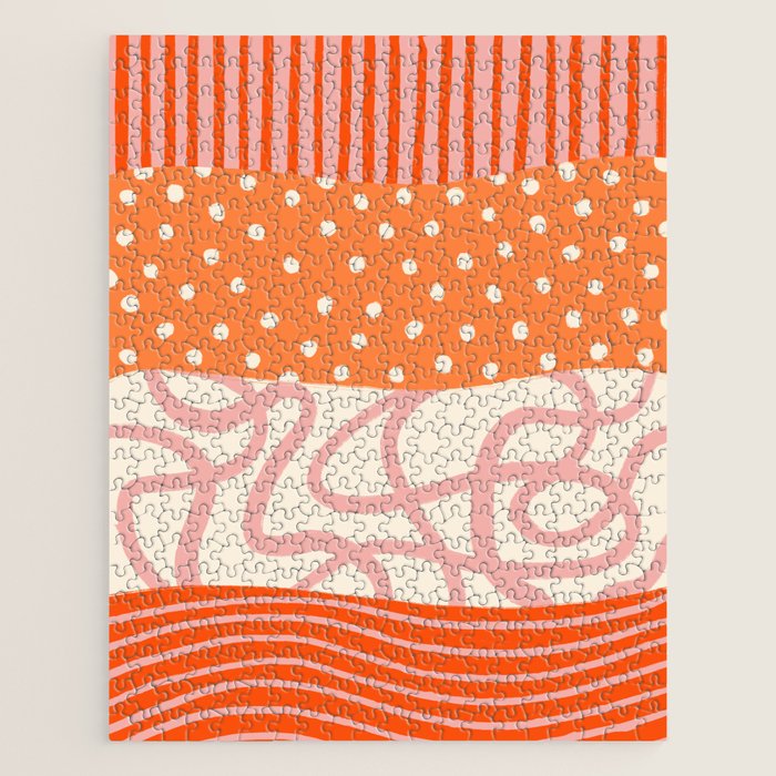 Peach Pattern Cake | PATTERN 08: The Retro Edition Jigsaw Puzzle Gallery Image 1