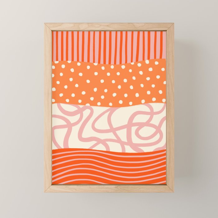 Peach Pattern Cake | PATTERN 08: The Retro Edition Mini Art Print Gallery Image 1