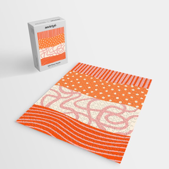 Peach Pattern Cake | PATTERN 08: The Retro Edition Jigsaw Puzzle Gallery Image 2