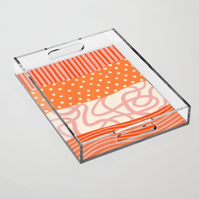 Peach Pattern Cake | PATTERN 08: The Retro Edition Acrylic Tray Gallery Image 1