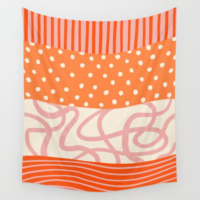 Peach Pattern Cake | PATTERN 08: The Retro Edition Wall Tapestry Gallery Image 1