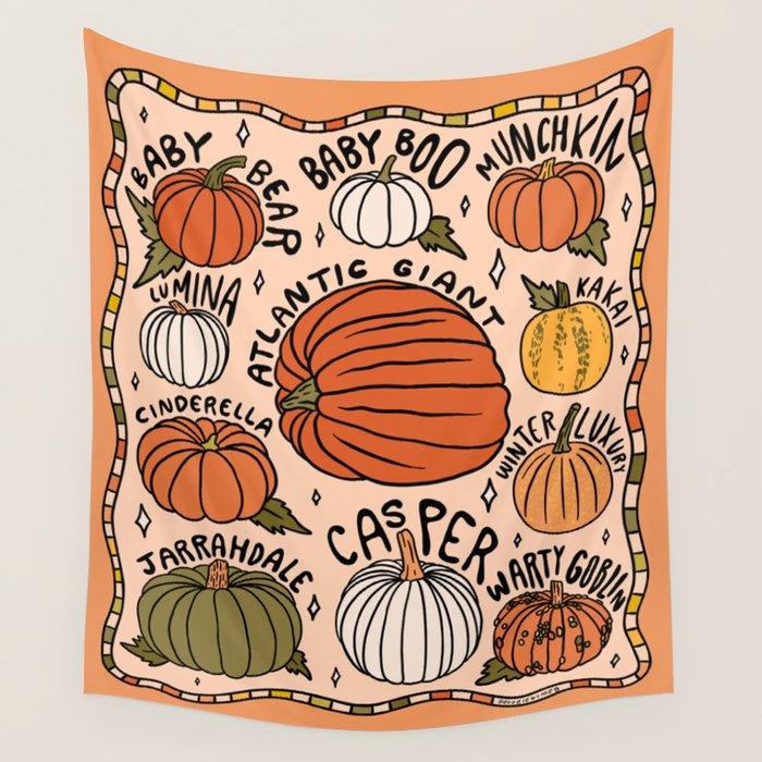Types of Pumpkins Wall Tapestry Gallery Image 4