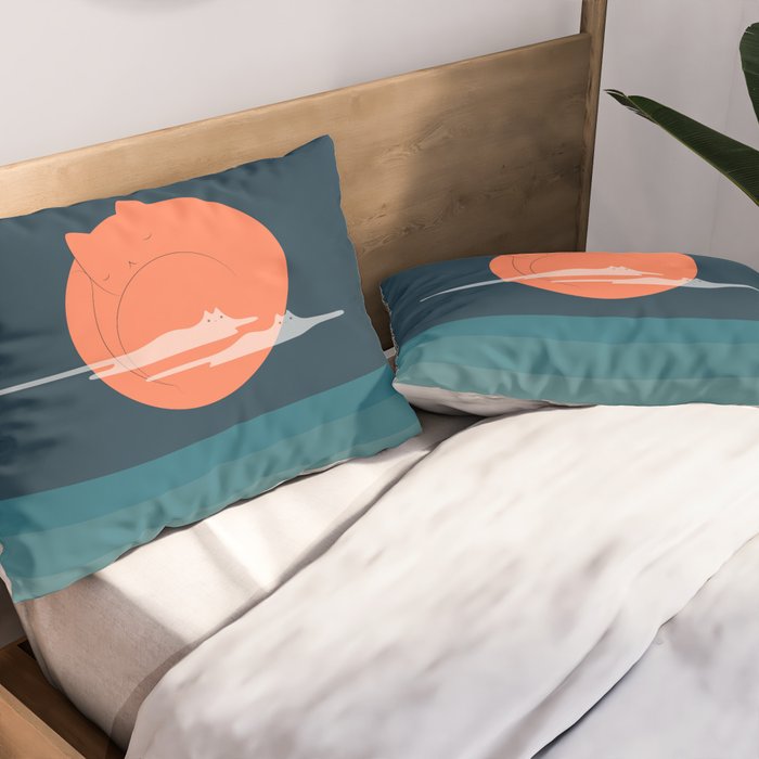 Cat Landscape 105 Pillow Sham Gallery Image 2