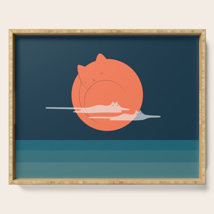 Cat Landscape 105 Serving Tray Gallery Image 1