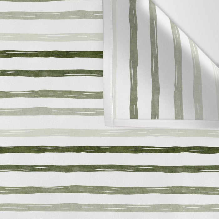 Watercolor Green and White Striped Wall Tapestry Gallery Image 3