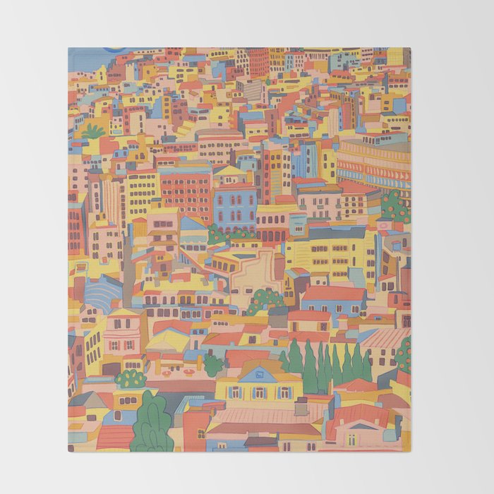 City of Athens Throw Blanket Gallery Image 2
