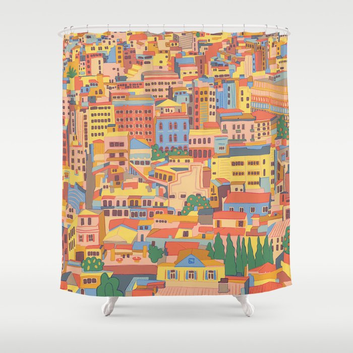 City of Athens Shower Curtain Gallery Image 1