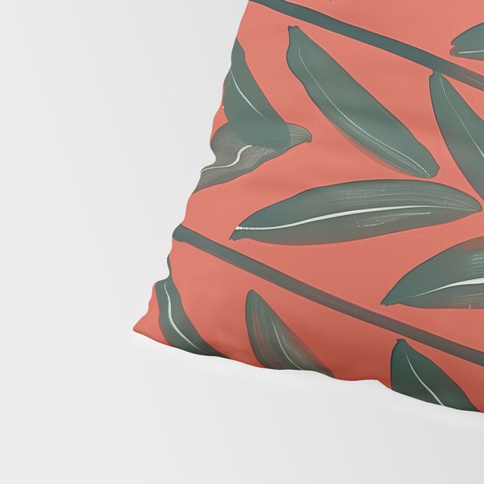Terracotta Folk Blooms Pillow Sham Gallery Image 4