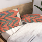 Terracotta Folk Blooms Pillow Sham Gallery Image 2