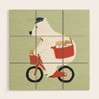 Polar bear postal express Wood Wall Art Gallery Image 1