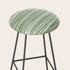 Green Stripes - Modern Abstract Style Stool Gallery Image 2