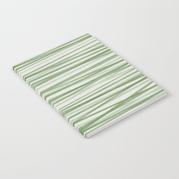 Green Stripes - Modern Abstract Style Notebook Gallery Image 2