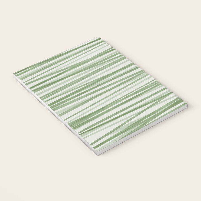 Green Stripes - Modern Abstract Style Notebook Gallery Image 3