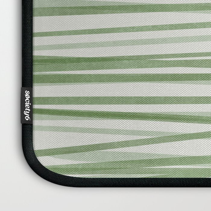 Green Stripes - Modern Abstract Style Laptop Sleeve Gallery Image 3