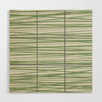 Green Stripes - Modern Abstract Style Wood Wall Art Gallery Image 1