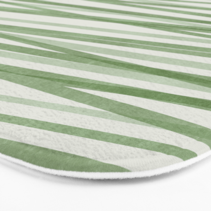 Green Stripes - Modern Abstract Style Bath Mat Gallery Image 3