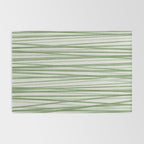 Green Stripes - Modern Abstract Style Rug Gallery Image 2