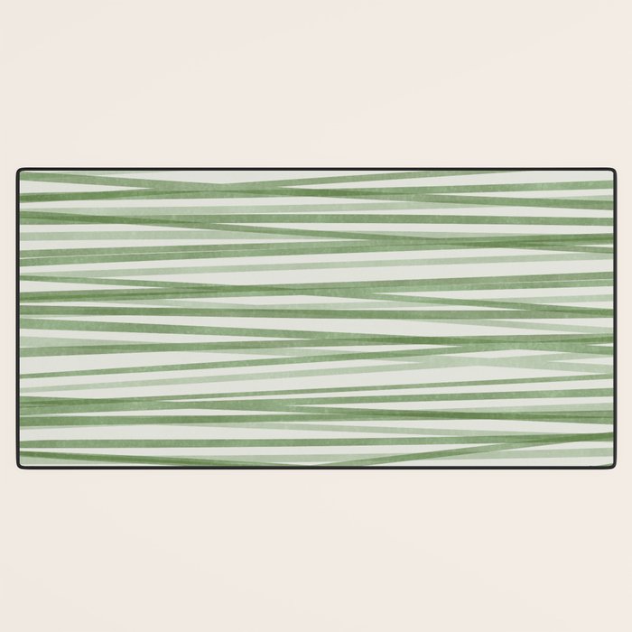 Green Stripes - Modern Abstract Style Desk Mat Gallery Image 3