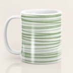 Green Stripes - Modern Abstract Style Coffee Mug Gallery Image 3
