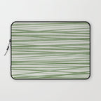 Green Stripes - Modern Abstract Style Laptop Sleeve Gallery Image 1