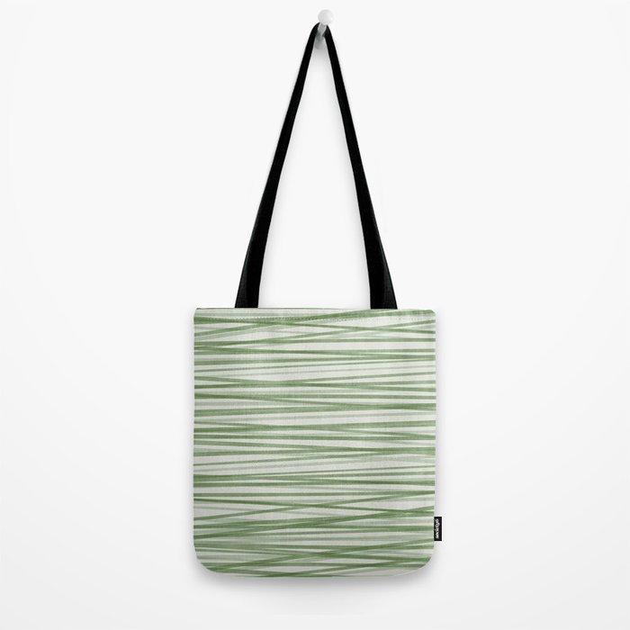 Green Stripes - Modern Abstract Style Tote Bag Gallery Image 2