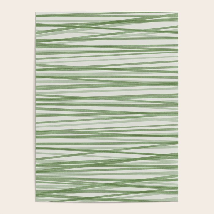 Green Stripes - Modern Abstract Style Poster Gallery Image 4