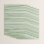 Green Stripes - Modern Abstract Style Wrapping Paper Gallery Image 3