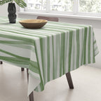 Green Stripes - Modern Abstract Style Tablecloth Gallery Image 3
