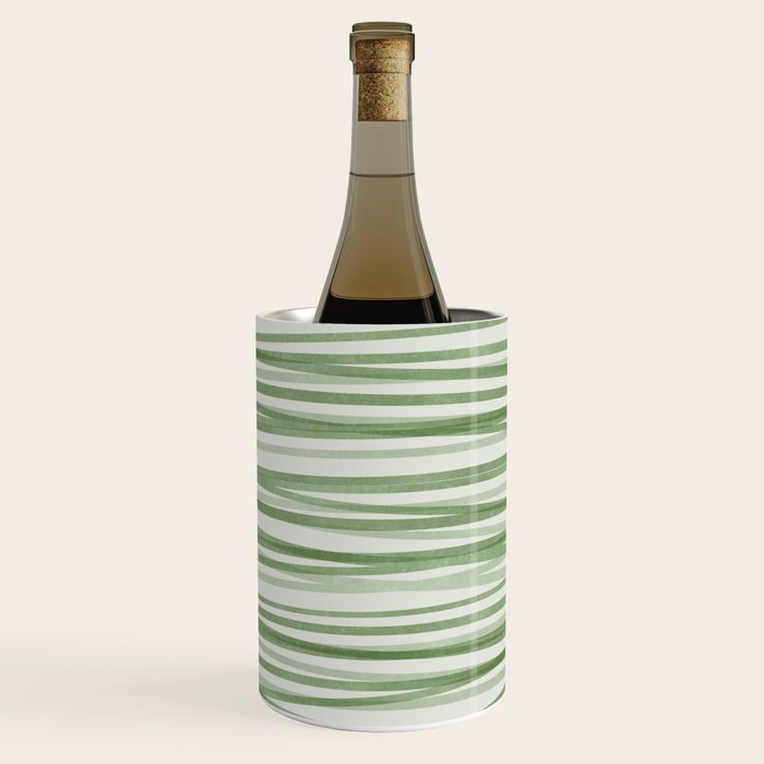 Green Stripes - Modern Abstract Style Wine Chiller Gallery Image 3