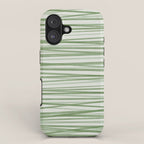 Green Stripes - Modern Abstract Style iPhone Case Gallery Image 1