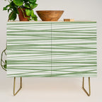 Green Stripes - Modern Abstract Style Credenza Gallery Image 1
