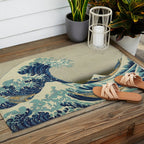The Classic Japanese Great Wave off Kanagawa Print by Hokusai Outdoor Rug Gallery Image 2