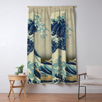 The Classic Japanese Great Wave off Kanagawa Print by Hokusai Window Curtain Gallery Image 5